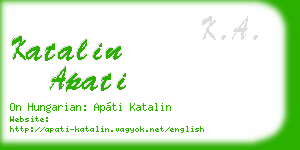 katalin apati business card